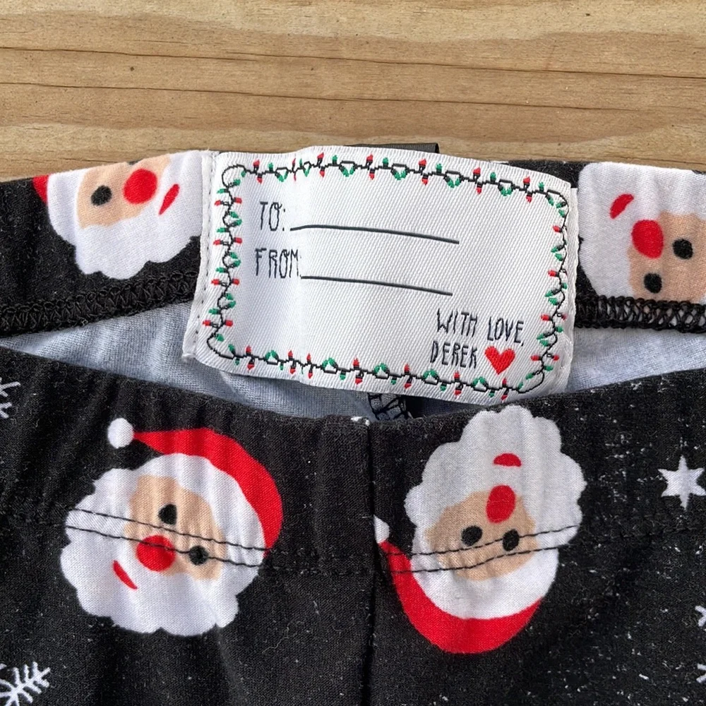 Santa Snowflake Print Bike Shorts